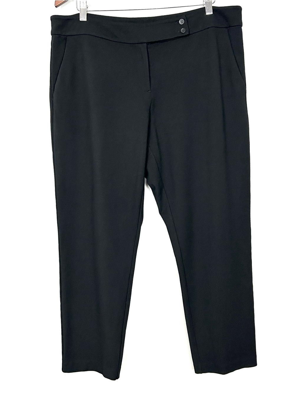 Eileen Fisher Tab-Waist Ponte Trousers Women’s Size 16W Tapered Ankle Length